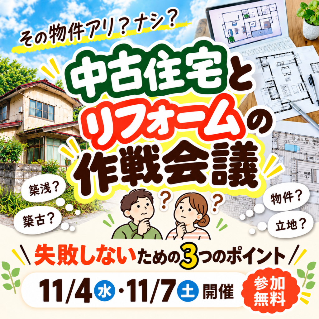 中古住宅とリフォームの作戦会議